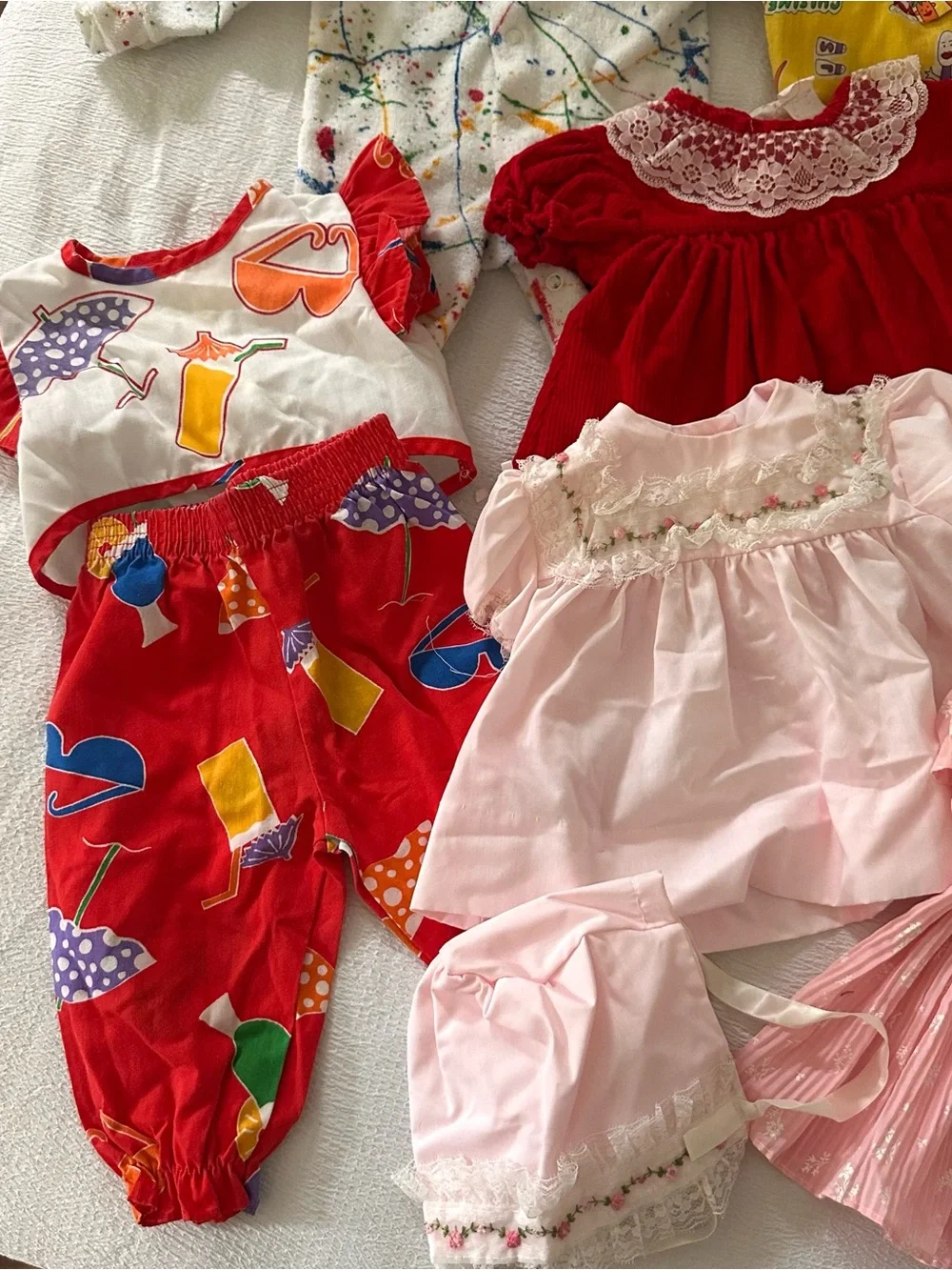 Vintage Baby Clothes Lot Bundle 80s 90s OshKosh Health-tex  0-12 Mo Baby